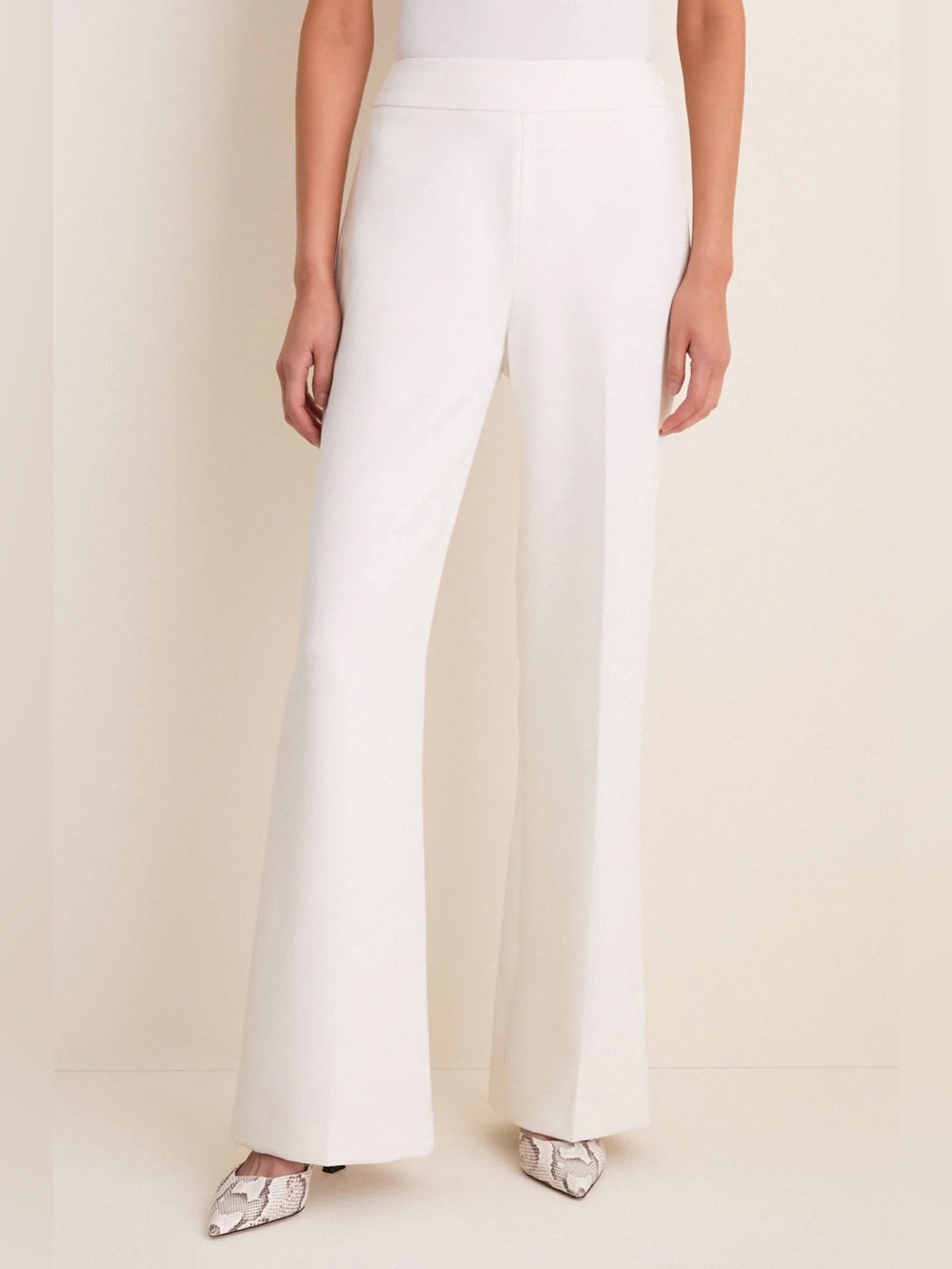 NWT Tuckernuck Cloud White Crepe Erin Pant Coconut Milk White Sz 2